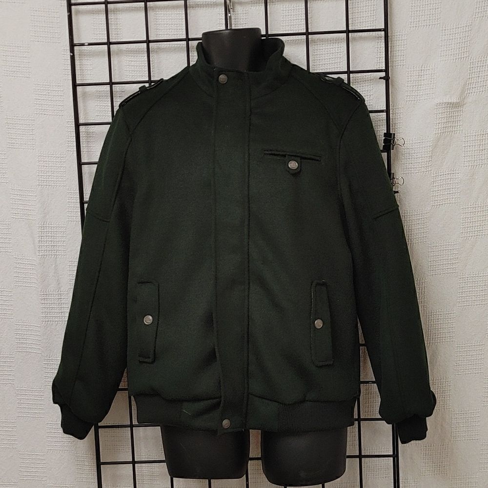 INSOMNIA BY MANZINI SOFT POLY WOOL BOMBER STYLE JACKET.